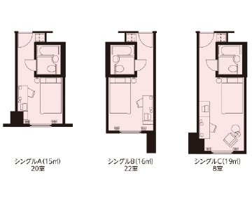 シングルルーム間取り図